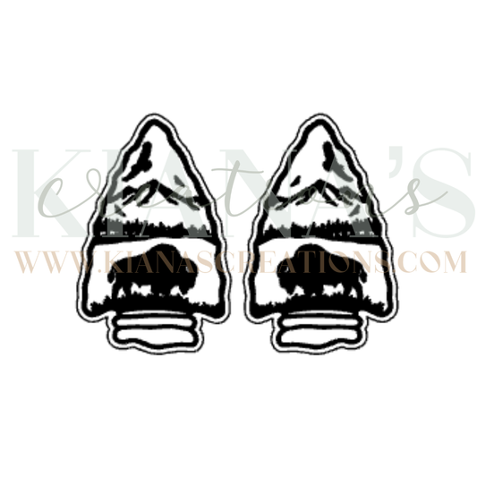 Buffalo Arrowhead Cabochon - You choose the color!