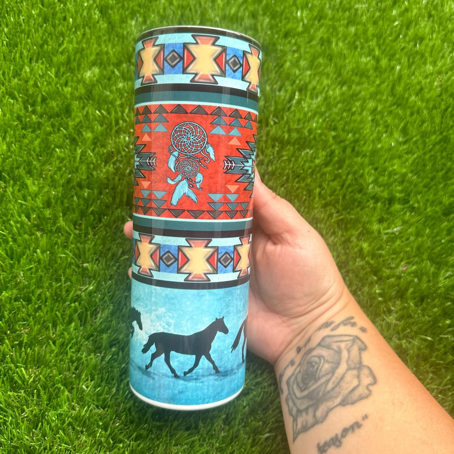 Horse Aztec Tumbler