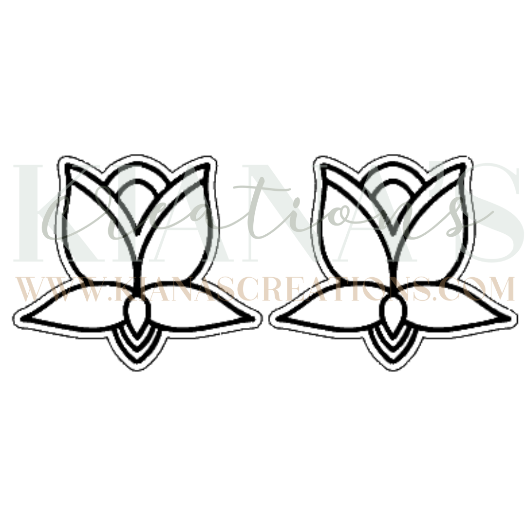 Floral Acrylic Cabochon- Choose your color acrylic!