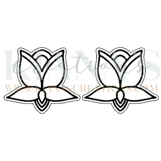 Floral Acrylic Cabochon- Choose your color acrylic!