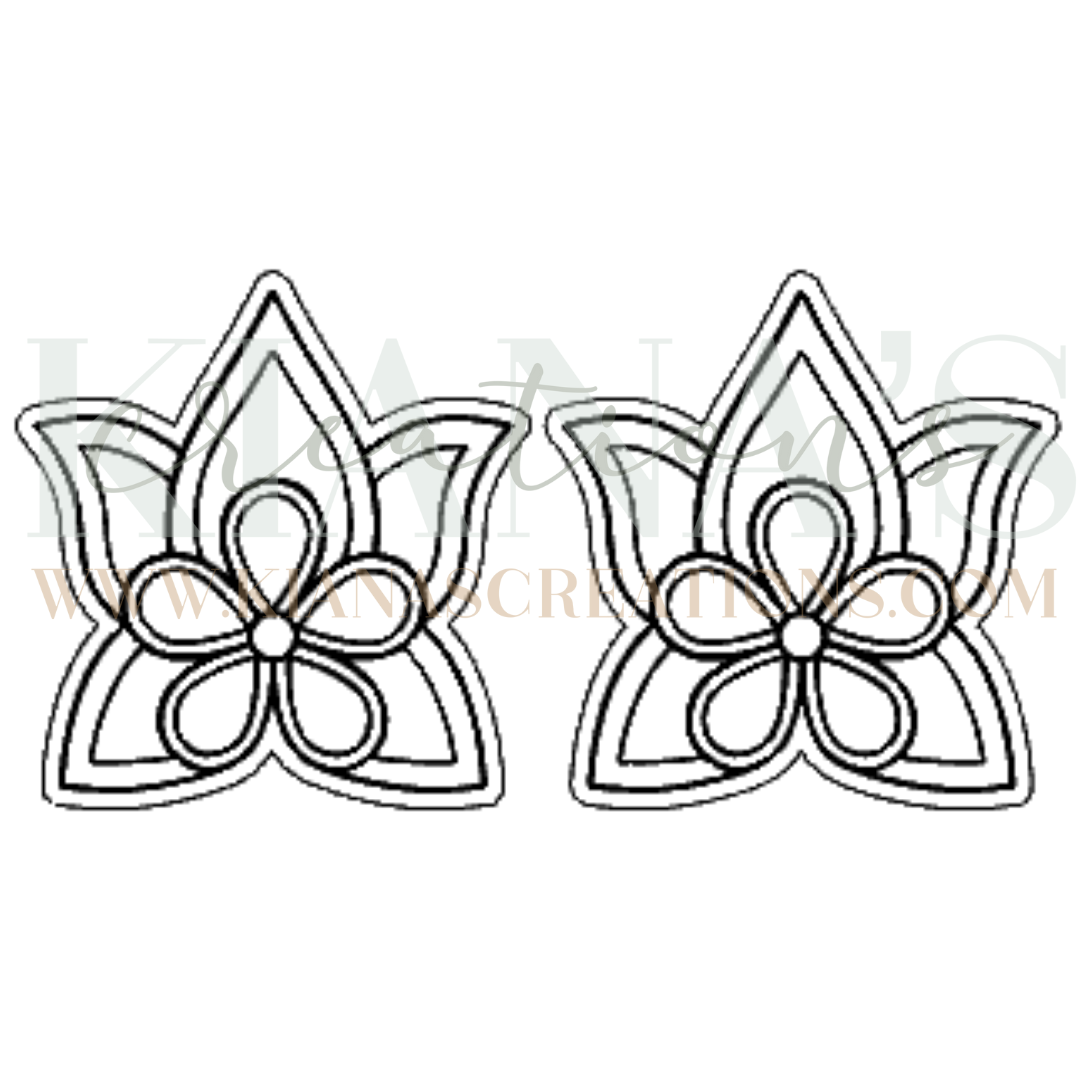 Floral Acrylic Cabochon- Choose your color acrylic!