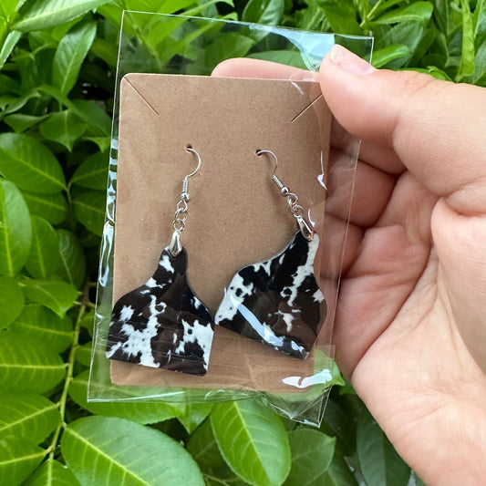 Cow Print Cow Tag Earring