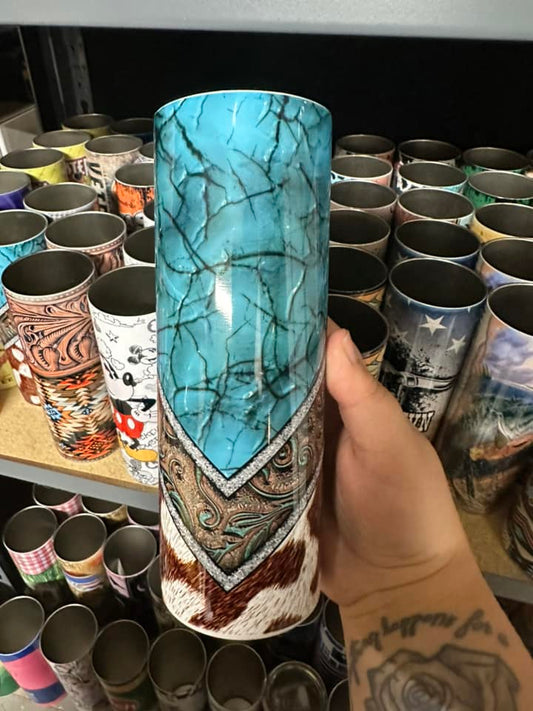 Cow Turquoise Tumbler