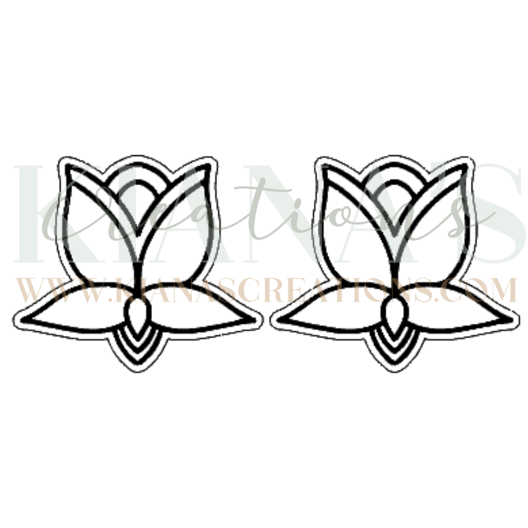 Floral Wood Cabochon