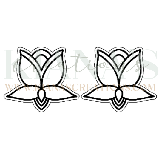 Floral Wood Cabochon