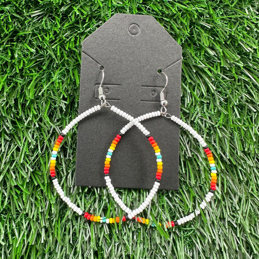 Four Direction Beaded Circle Earring