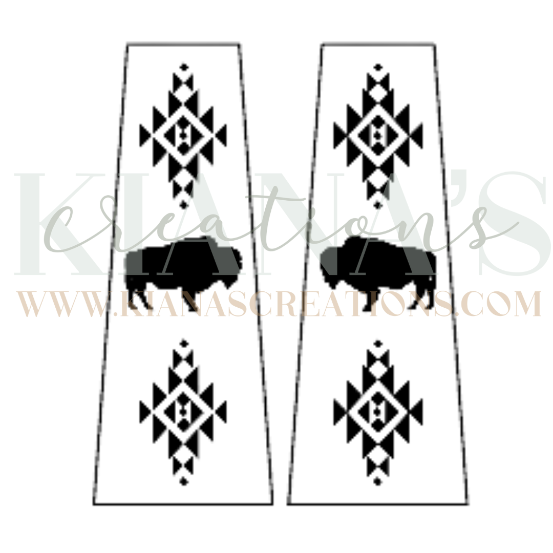 Buffalo Trapezoid Acrylic Cabochon- Choose your color acrylic!