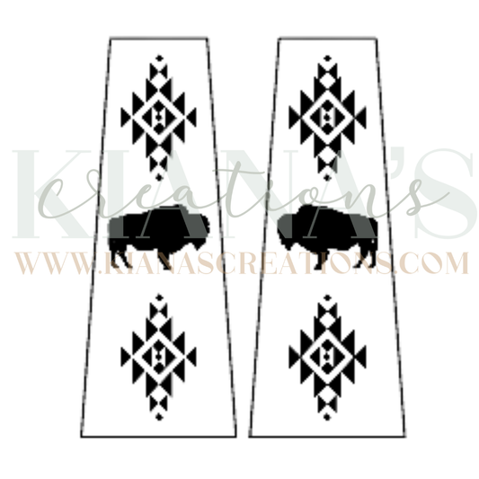 Buffalo Trapezoid Acrylic Cabochon- Choose your color acrylic!