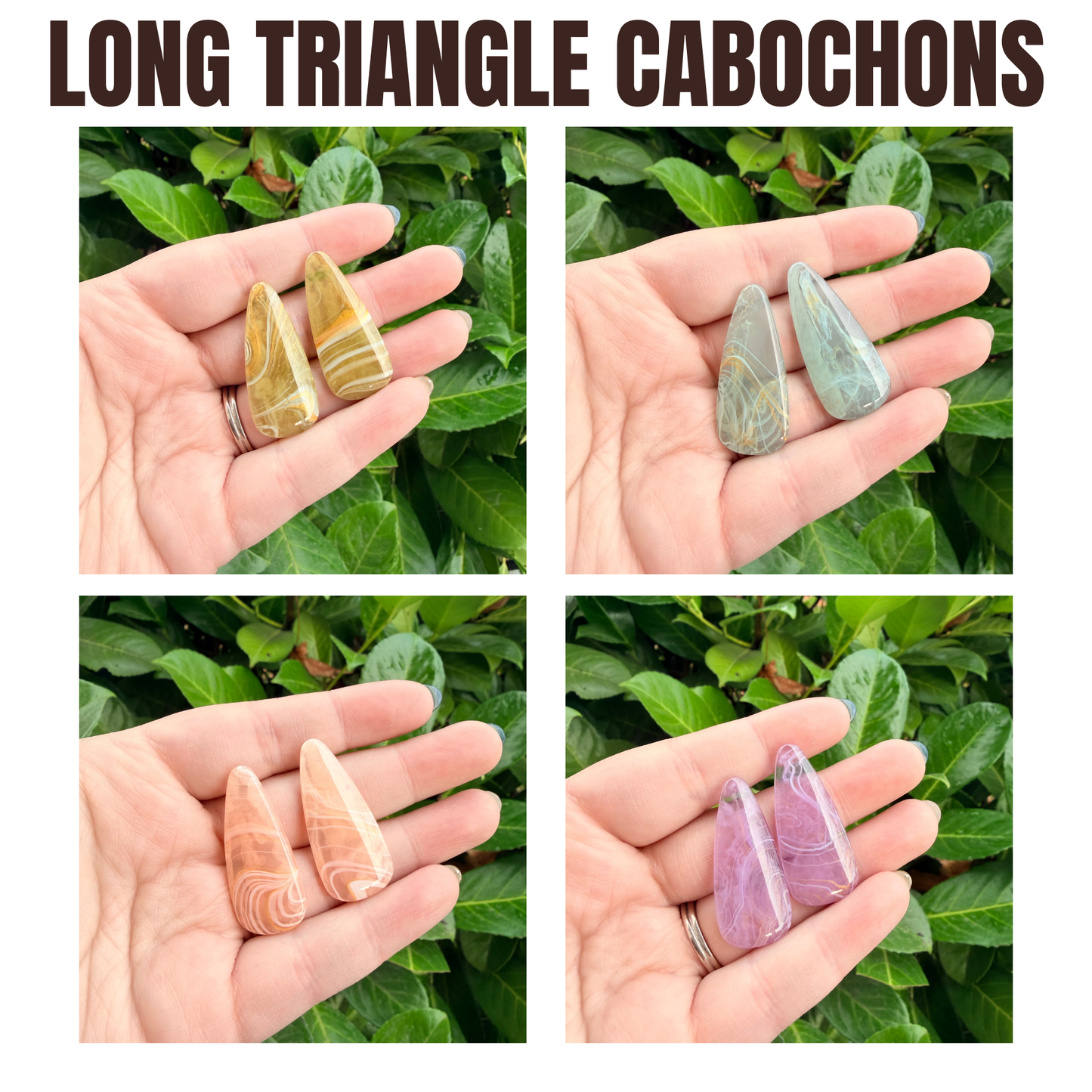 Long Triangle Resin Cabochons