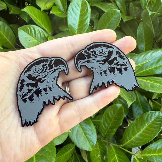 Eagle Black Acrylic Cabochon
