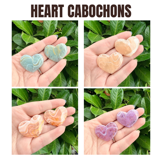Heart Resin Cabochons