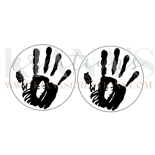 MMIW Hand Print Wood Cabochon