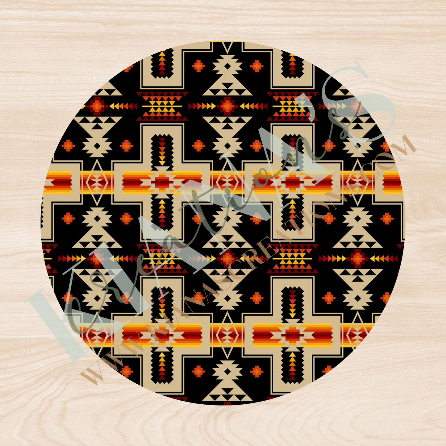 Black Aztec Bead Cap