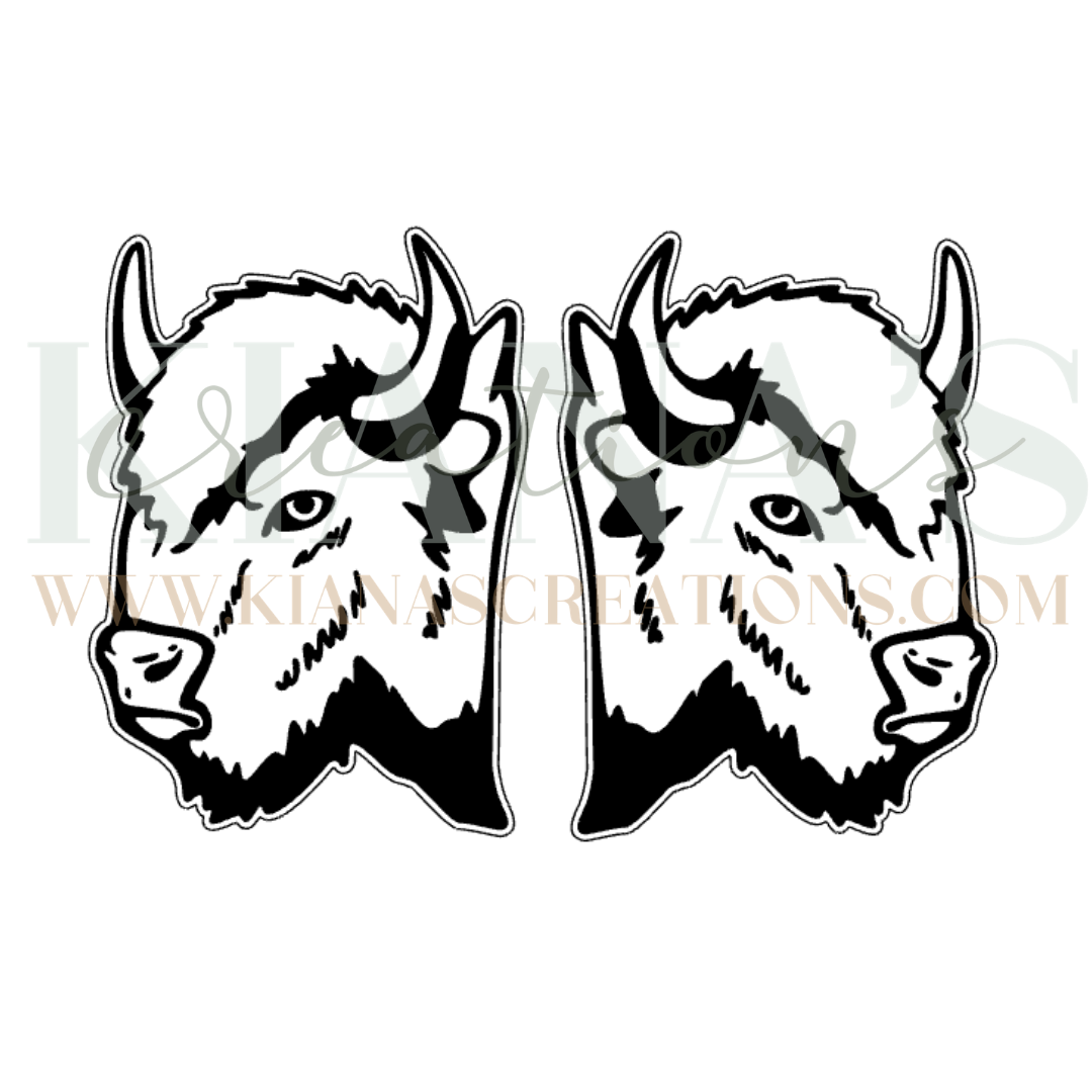 Buffalo Heads Cabochon - You choose the color!