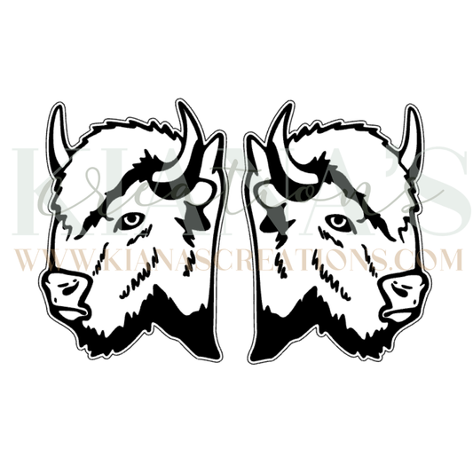 Buffalo Heads Cabochon - You choose the color!