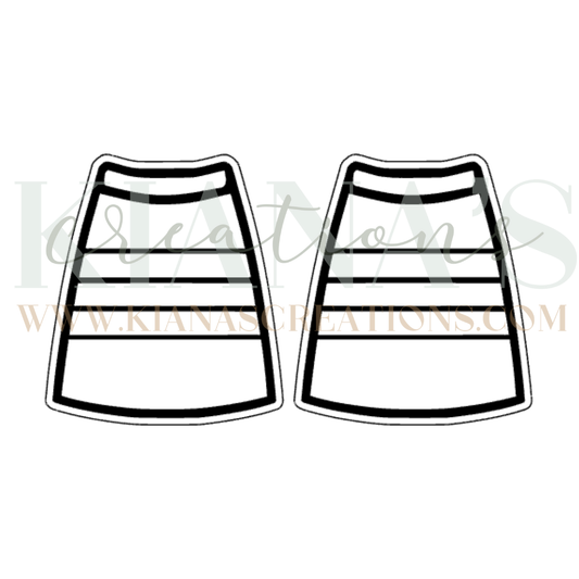 Ribbon Skirt Wood Cabochon