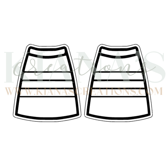 Ribbon Skirt Acrylic Cabochon- Choose your color acrylic!