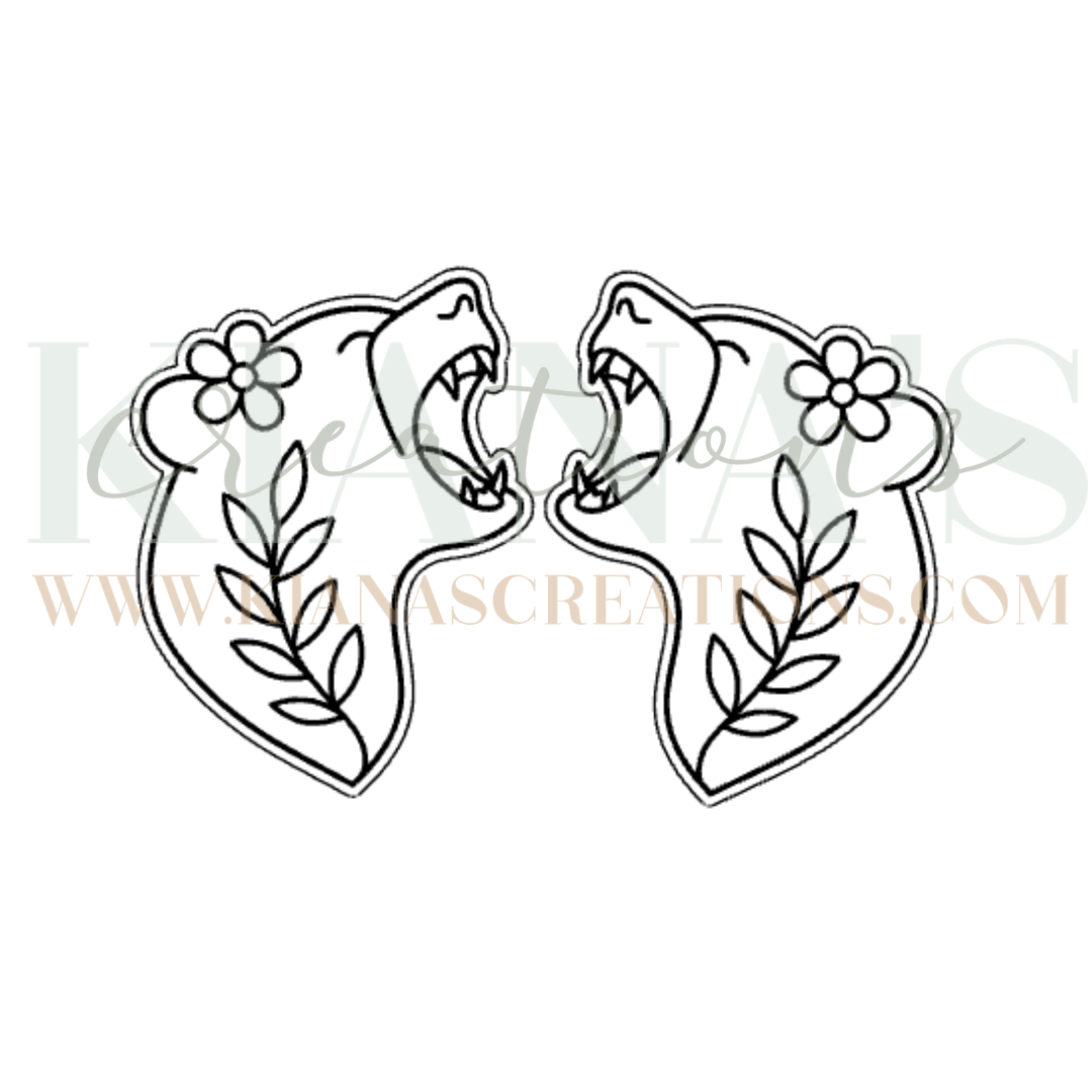 Bear Floral Cabochon - You choose the color!