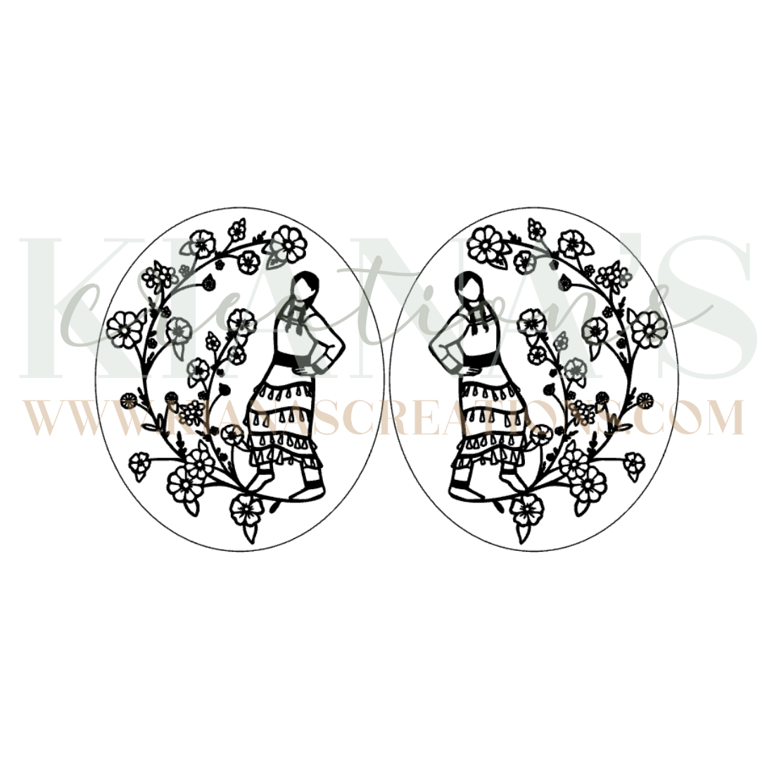 Jingle Dancer Acrylic Cabochon- Choose your color acrylic!