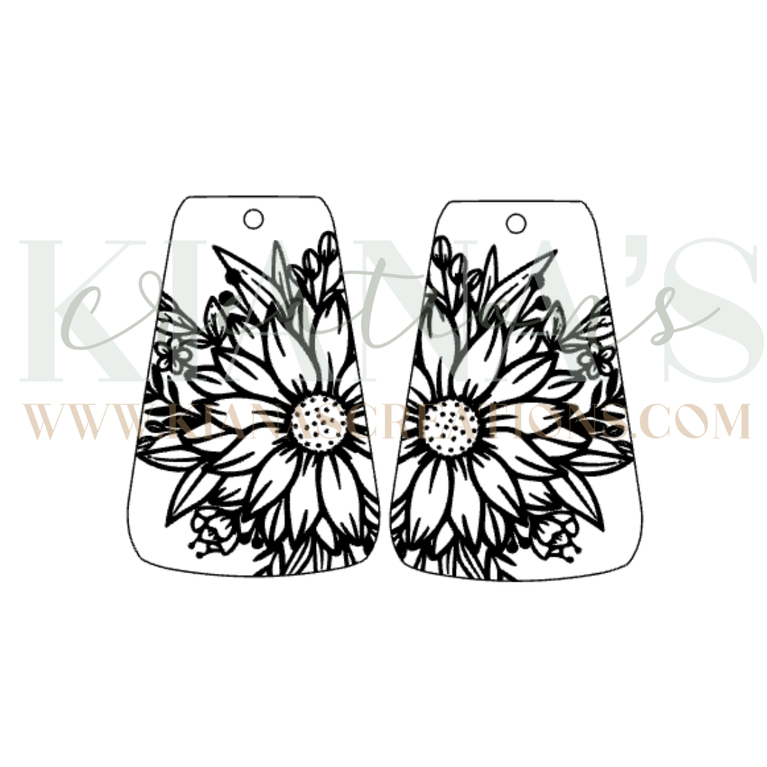 Sunflower Acrylic Cabochon- Choose your color acrylic!