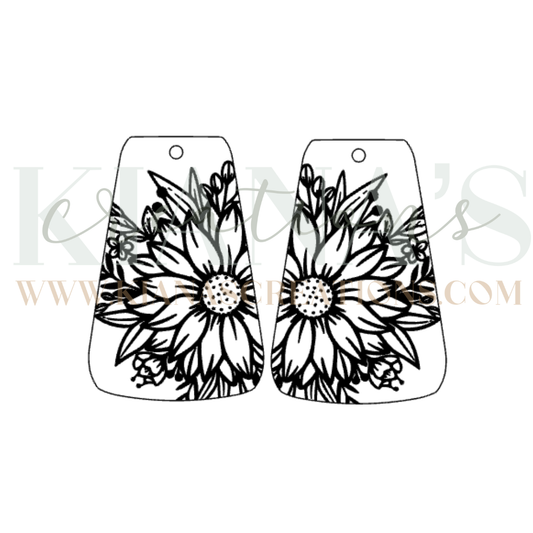 Sunflower Acrylic Cabochon- Choose your color acrylic!