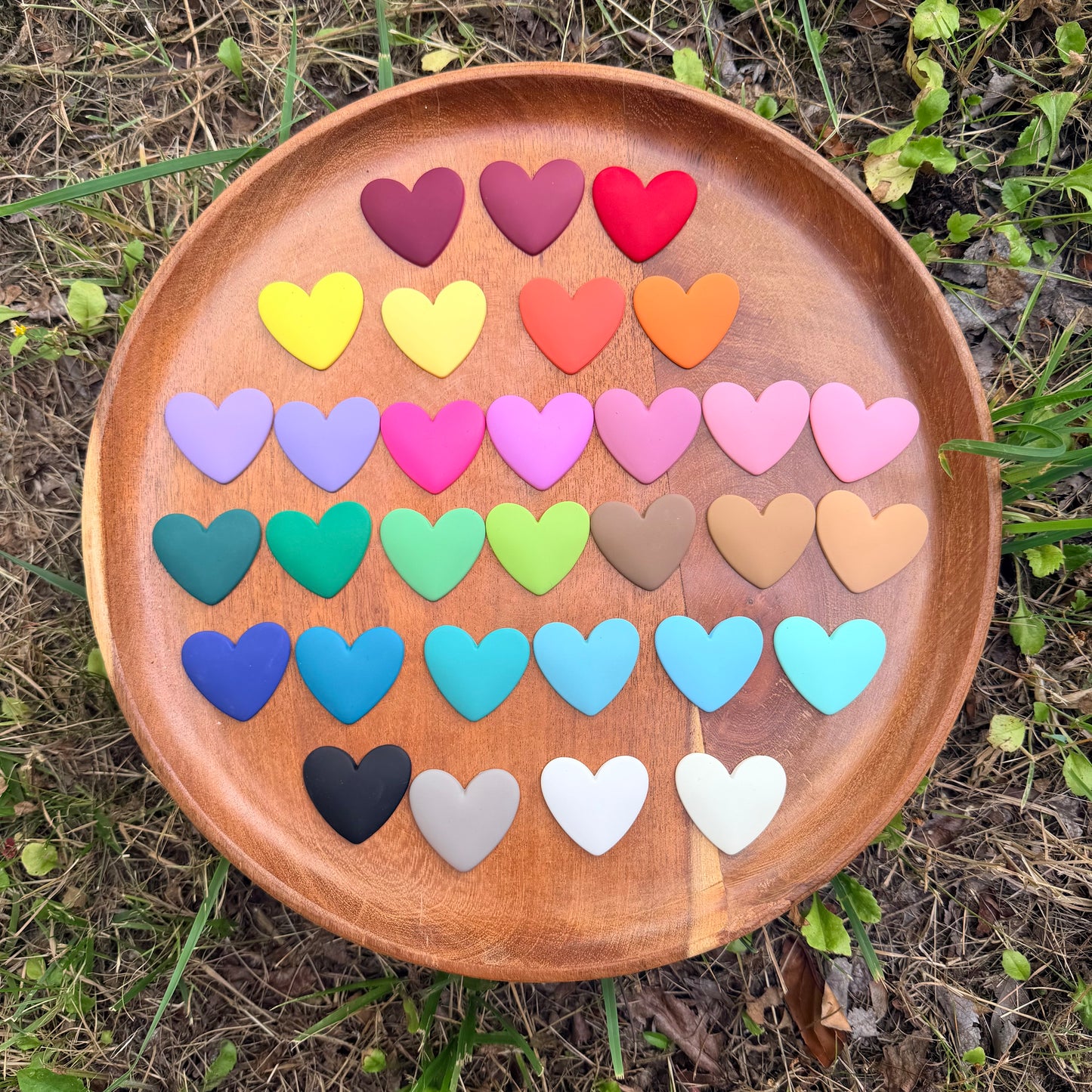 31 Pairs Matte Hearts