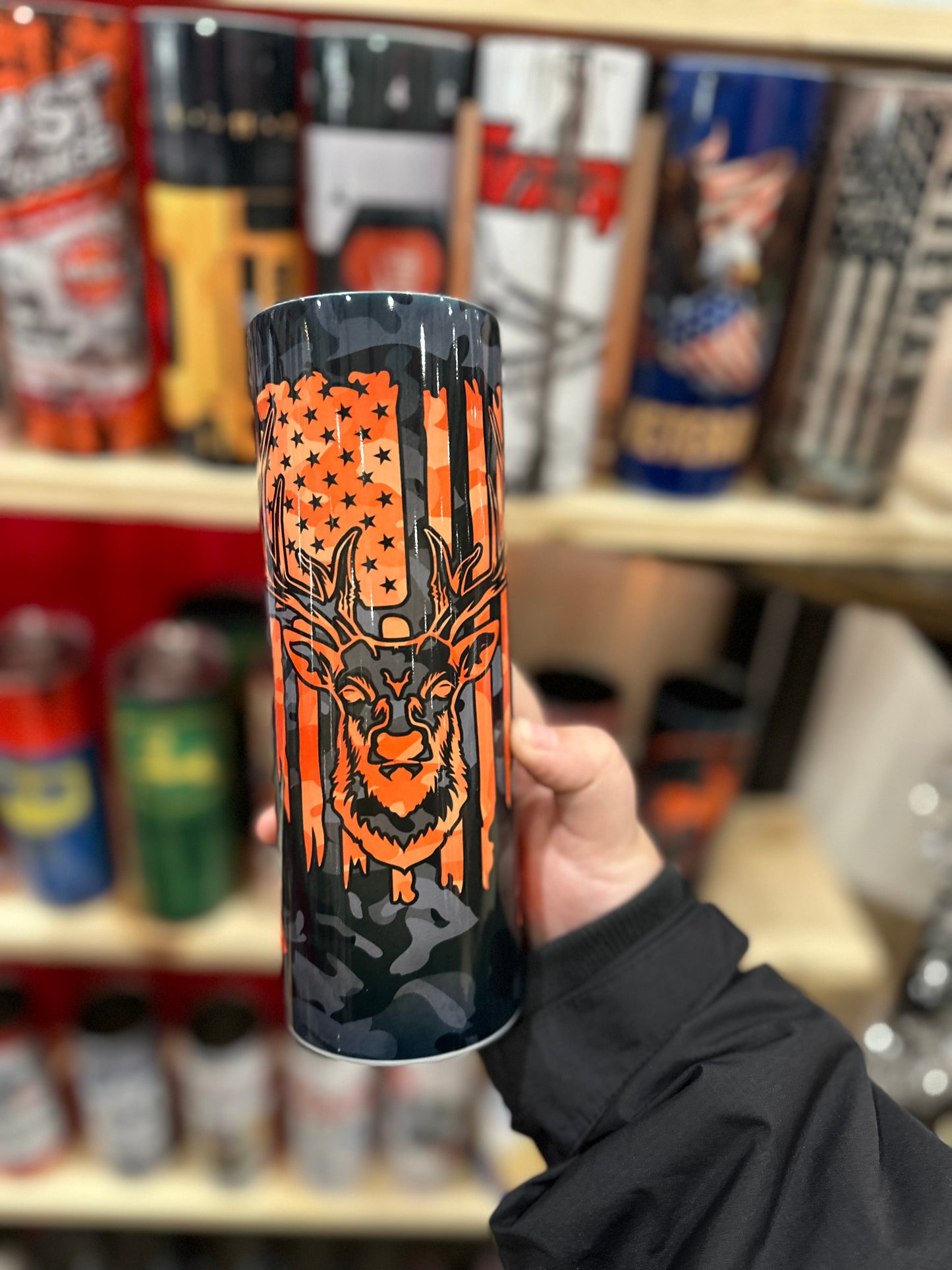 Orange Deer Hunting Tumbler