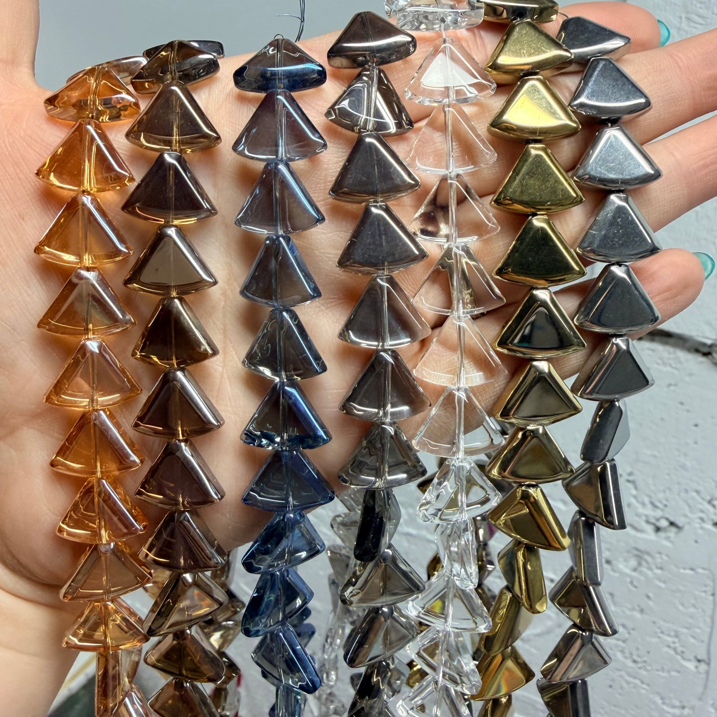 14mm Triangle Beads