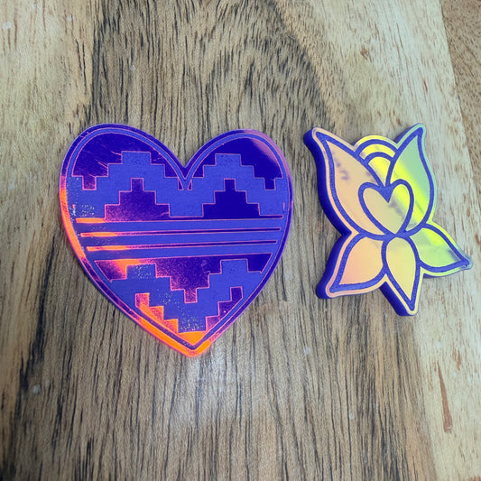 Twilight Iridescent basket & Tulip Hearts Cabochons