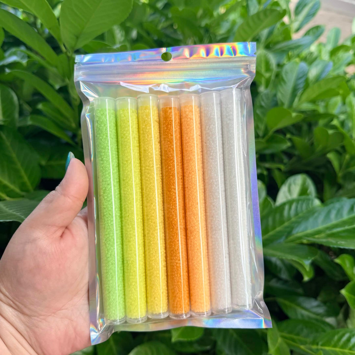 Matte 11/0 Glow n the dark seed bead small set #1