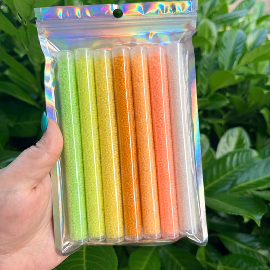 Matte 11/0 Glow n the dark seed bead small set #4