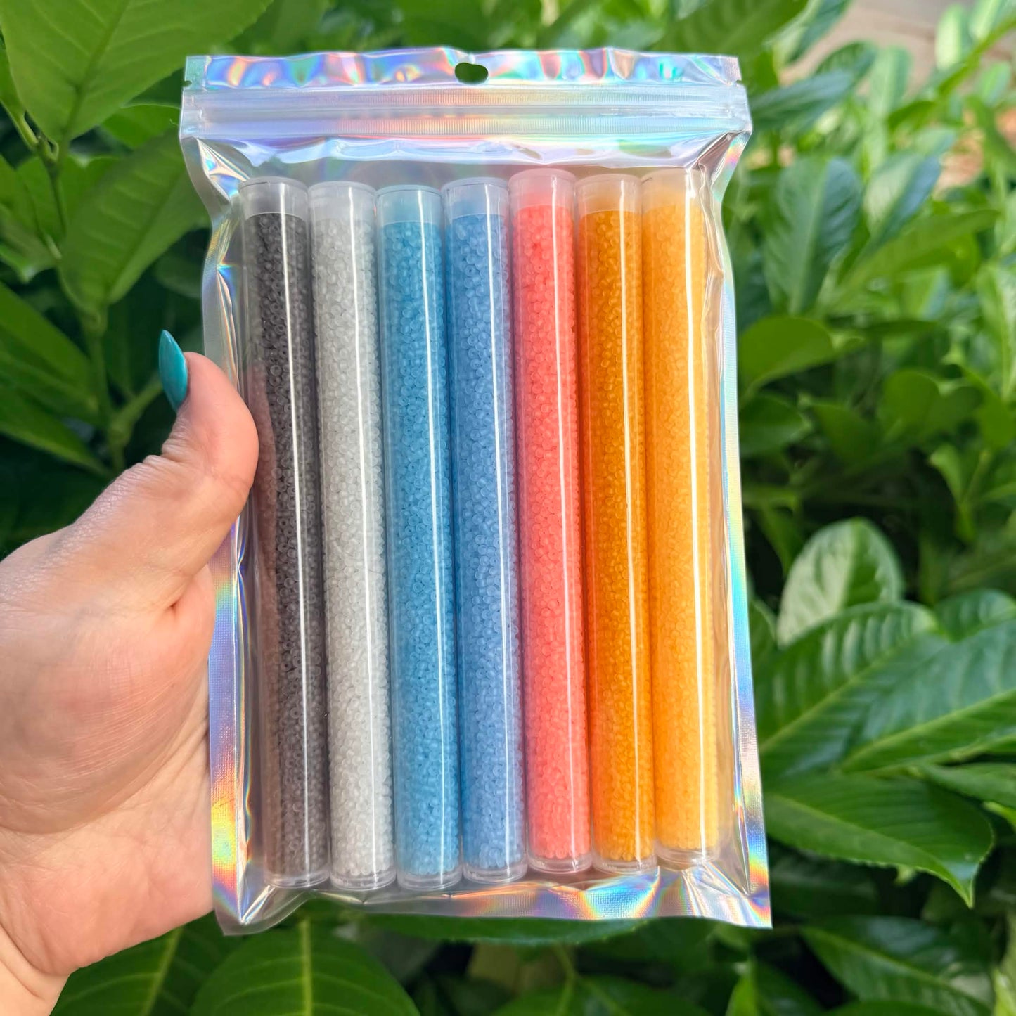 Matte 11/0 Glow n the dark seed bead small set #6