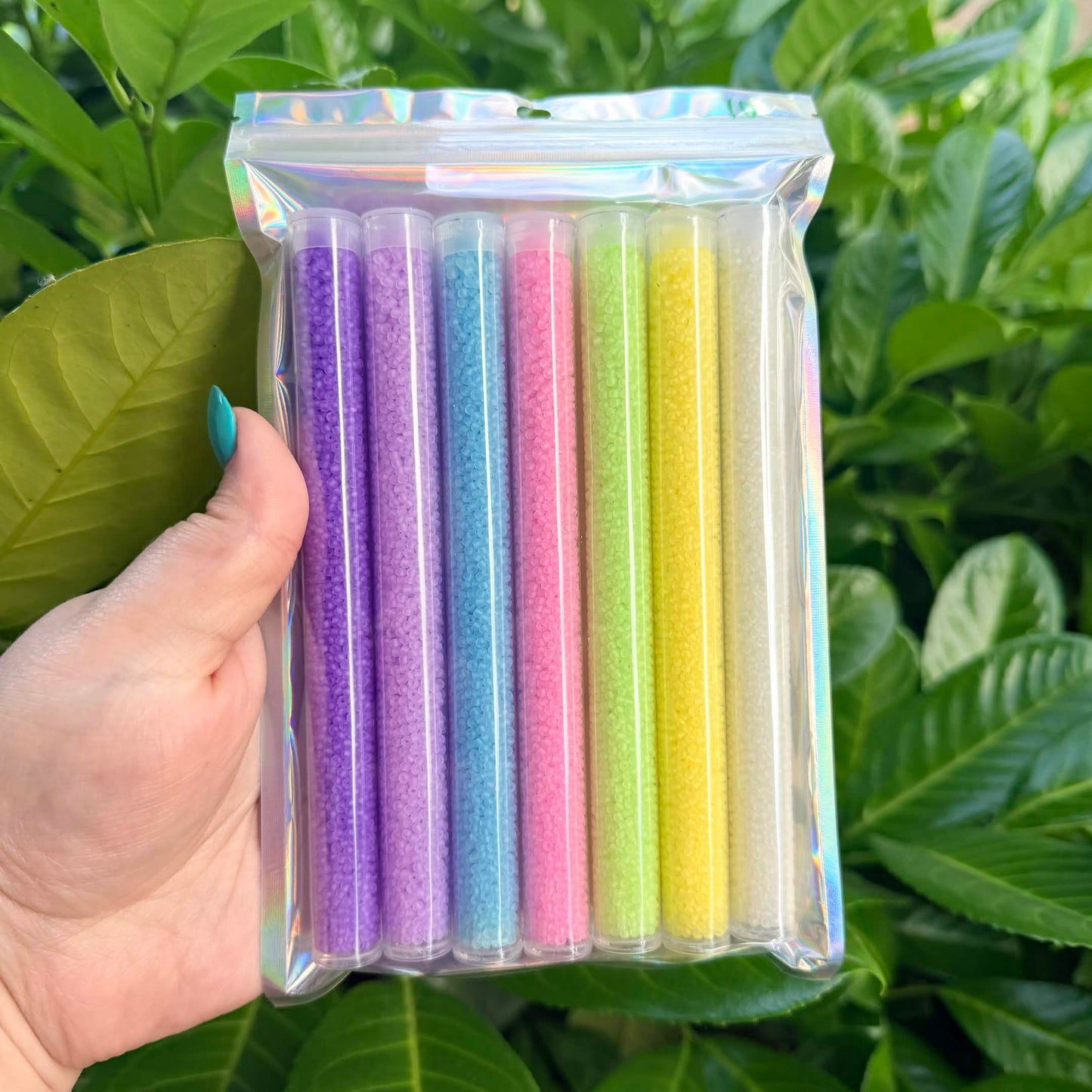 Matte 11/0 Glow n the dark seed bead small set #10