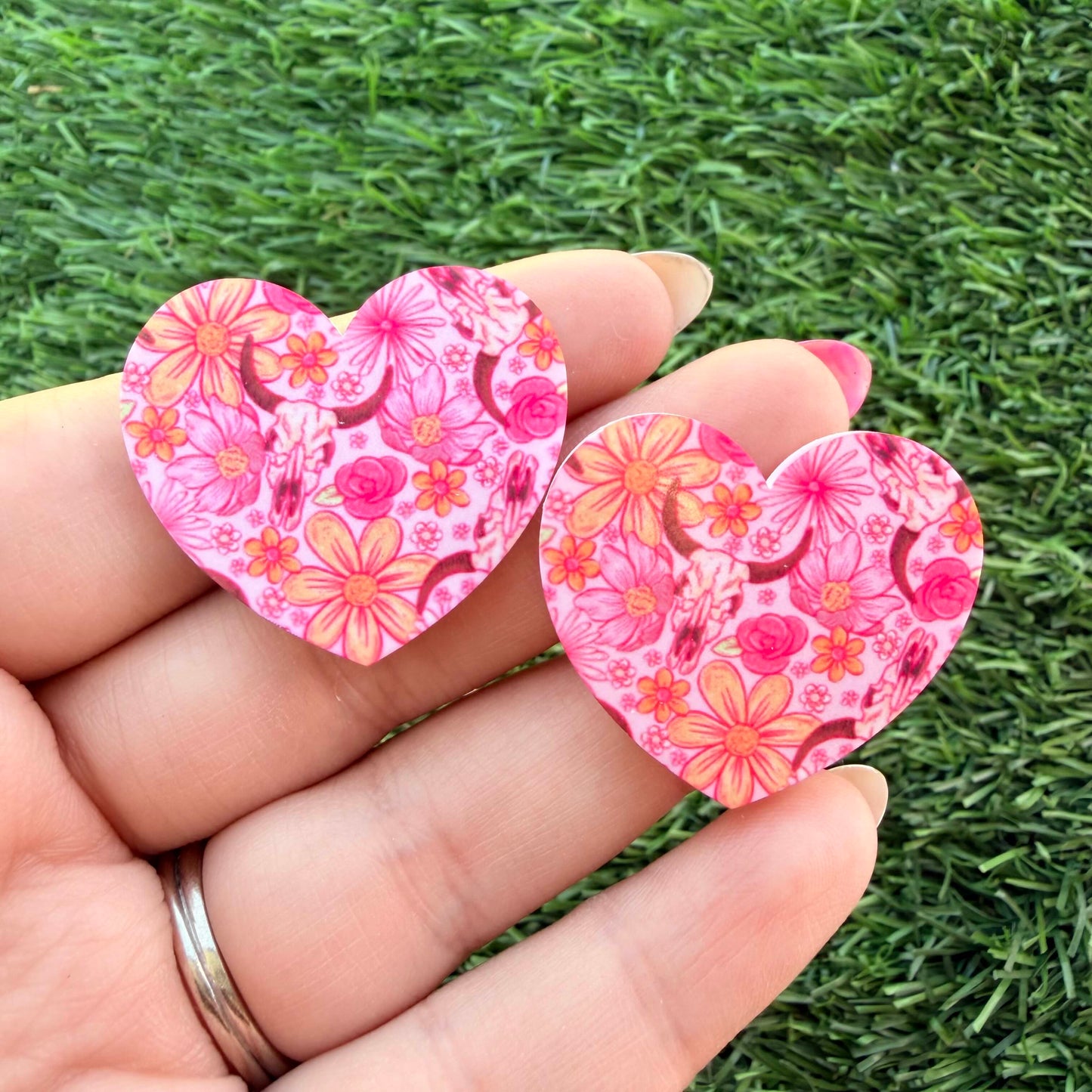 Heart Customized Acrylic Cabochon
