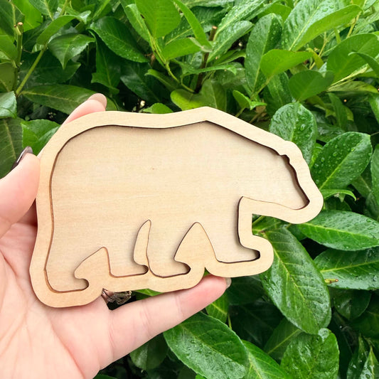 Bear Mini Wood Bead Board