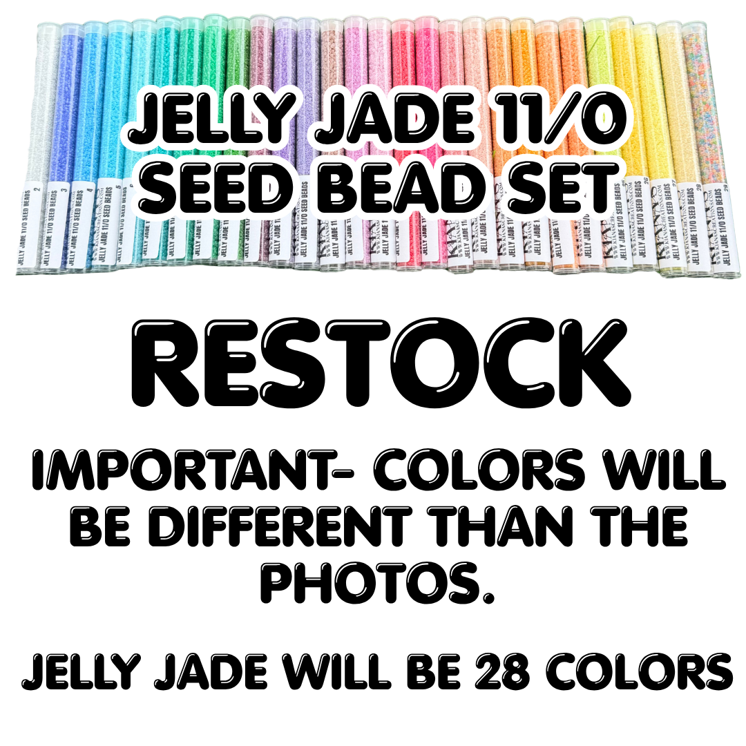 Jelly Jade 11/0 Bead Set Pre Order! •Won’t ship until week of 9/14/26!