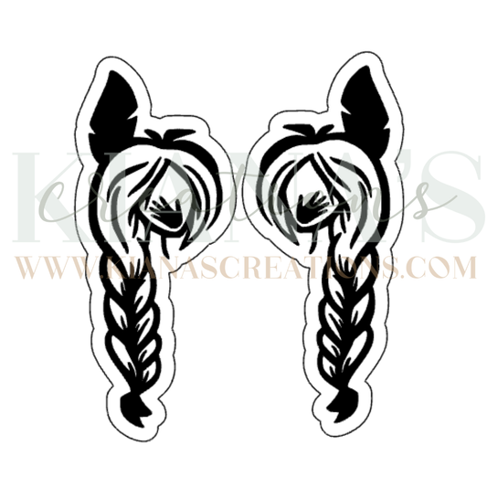 MMIW Woman with Braids Red Acrylic