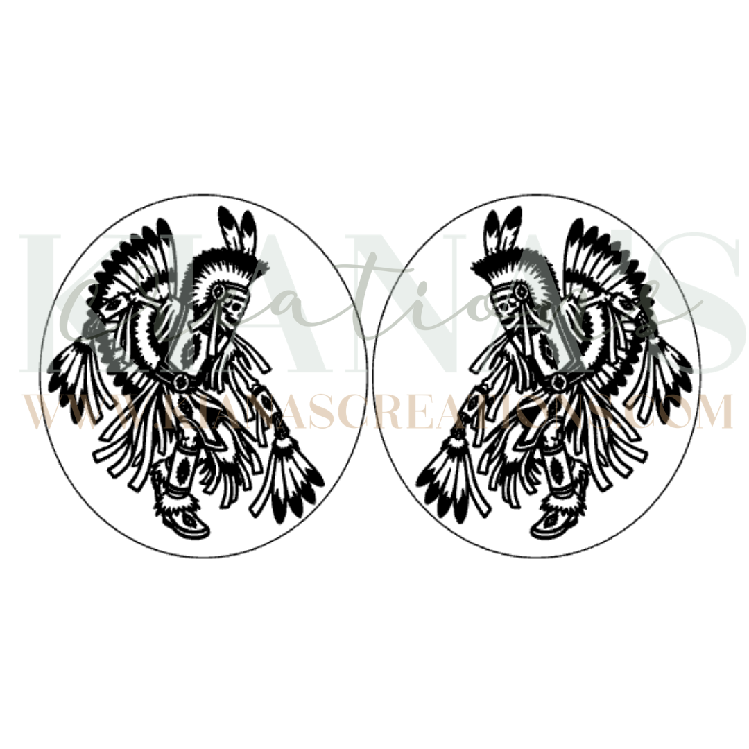 Halloween Fancy Dancer Cabochon - You choose the color!