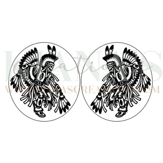Halloween Fancy Dancer Cabochon - You choose the color!