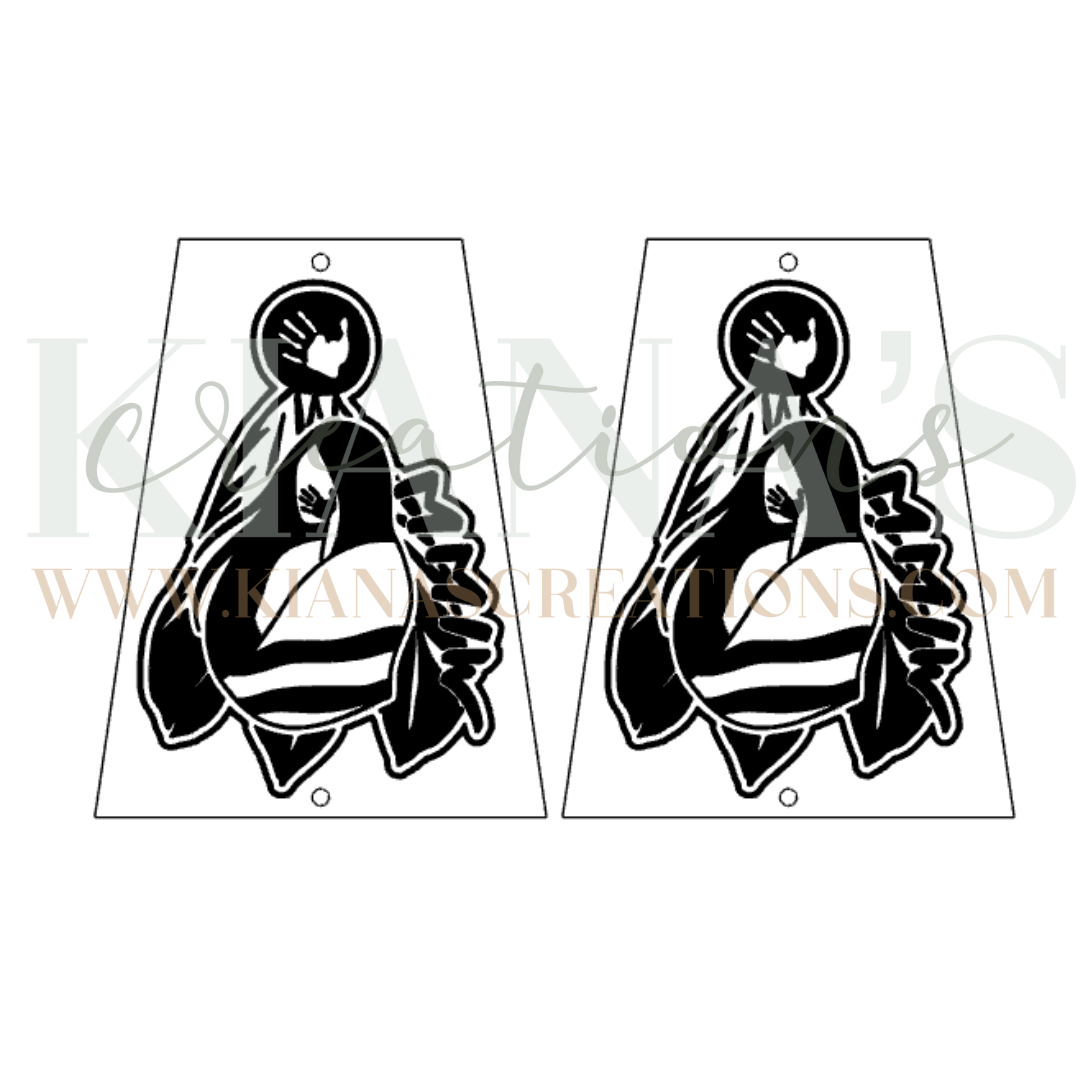 MMIW Trapezoid Wood Cabochon