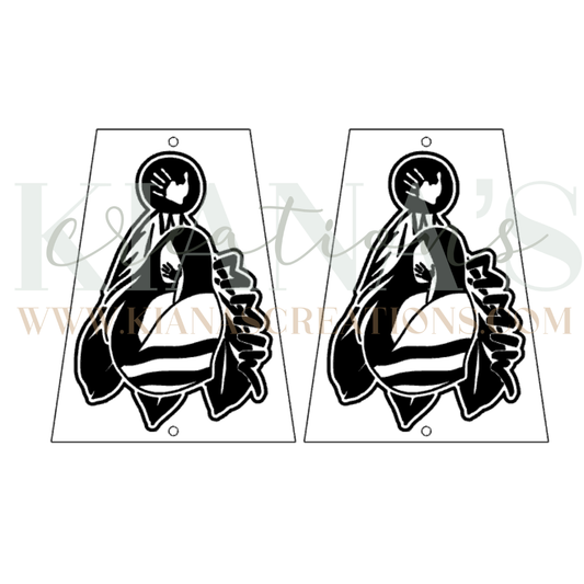 MMIW Trapezoid Wood Cabochon