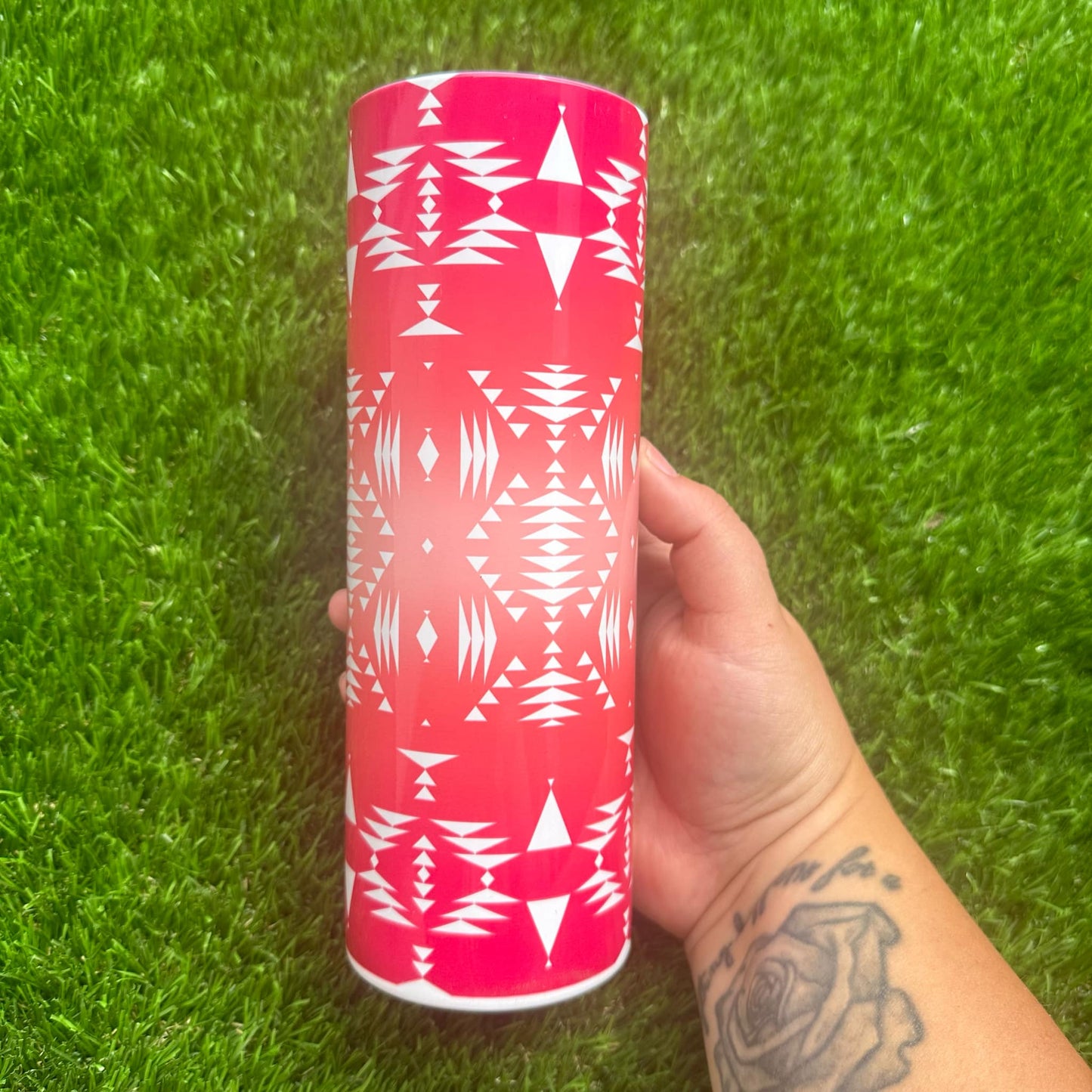 Pink Aztec Tumbler