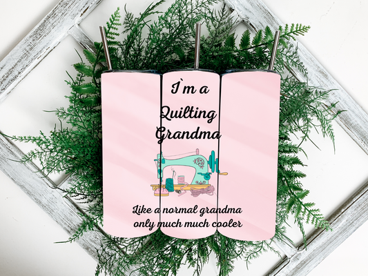 Quilting Grandma Tumbler