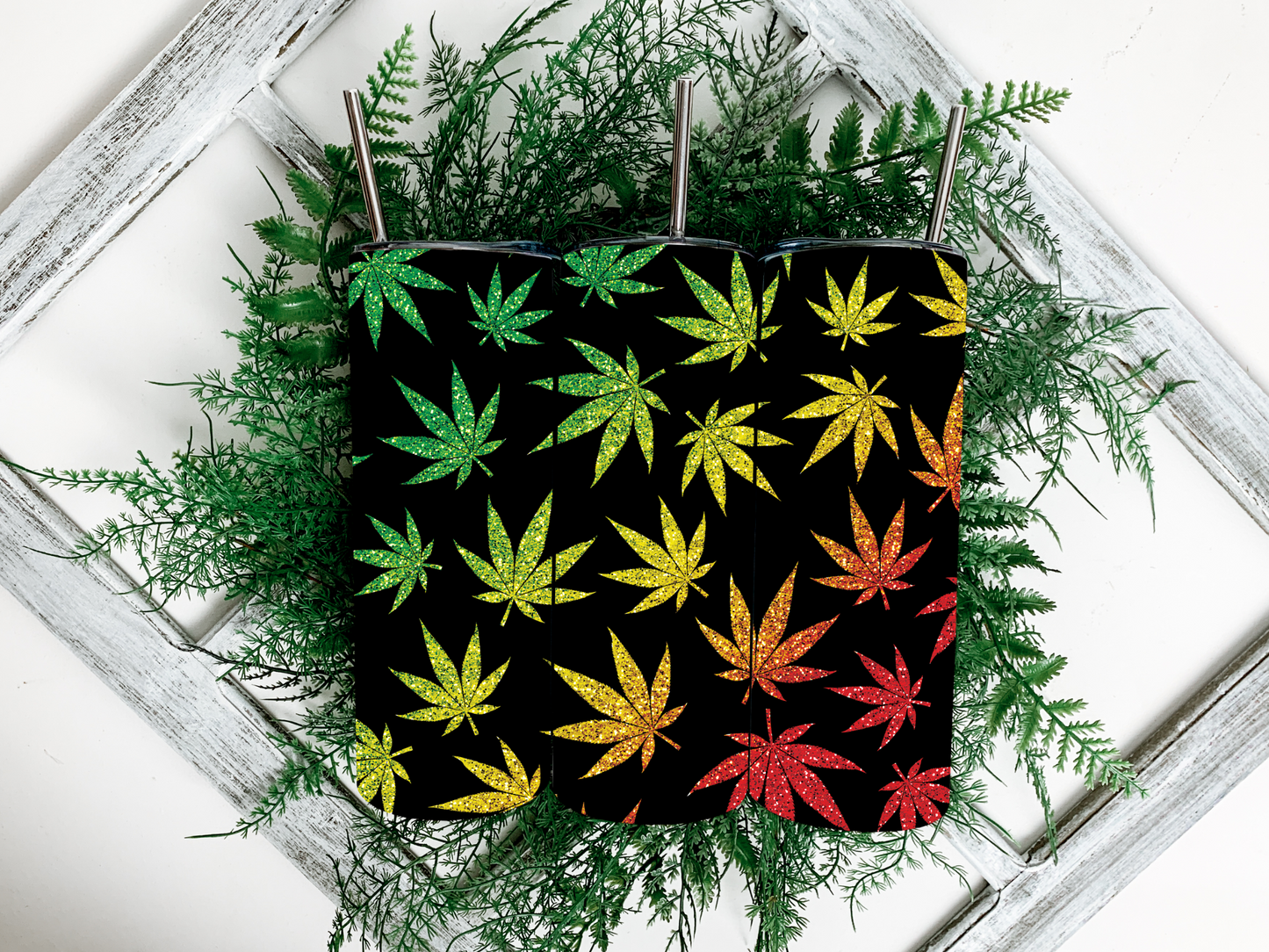 Rasta Pot Leaf Tumbler