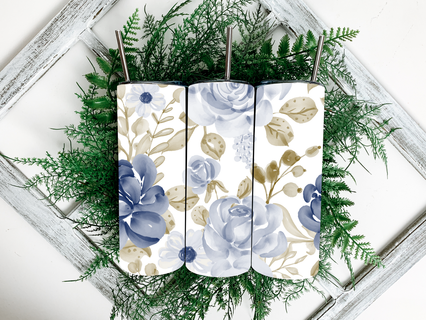 Watercolor Floral Tumbler