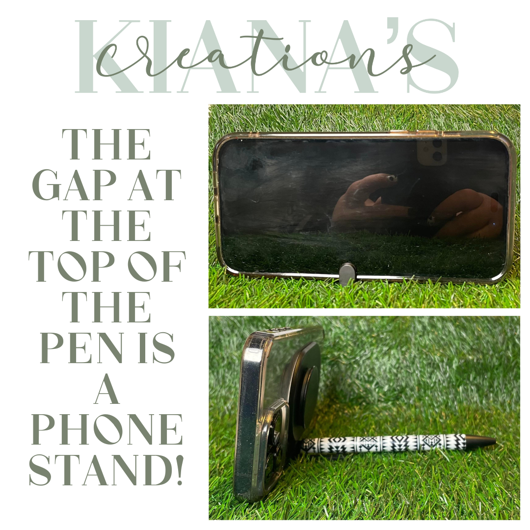 Cow Print Pen w/ a Phone Stand