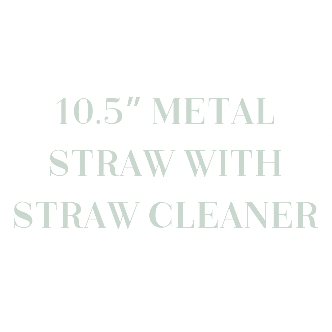10.5” Metal Straws with Straw Cleaner